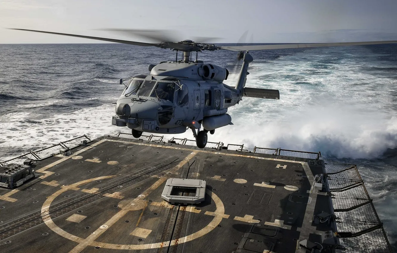 Photo wallpaper Sikorsky MH-60R Sea Hawk, Sikorsky MH-60R, Sea Hawk