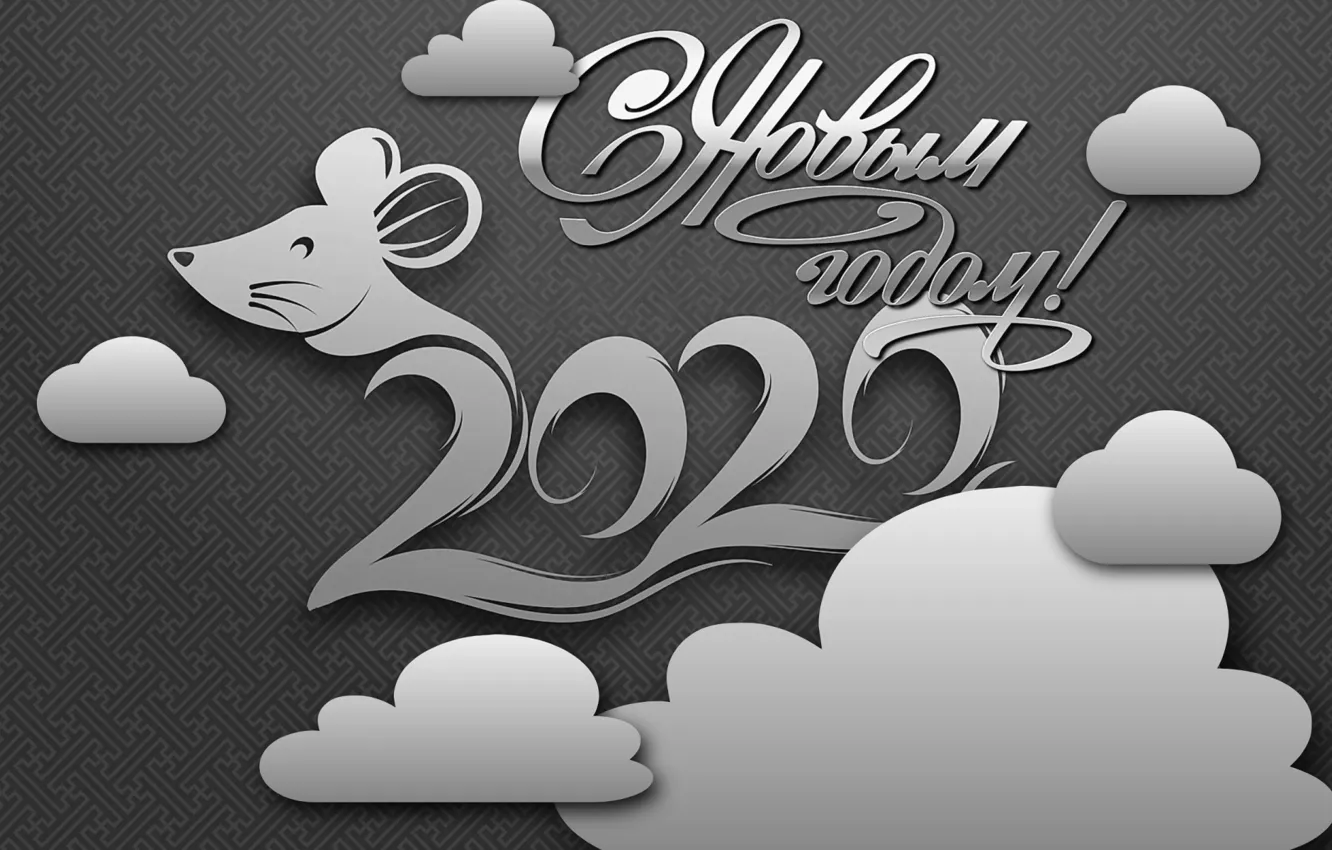 Photo wallpaper holiday, new year, the year of the mouse