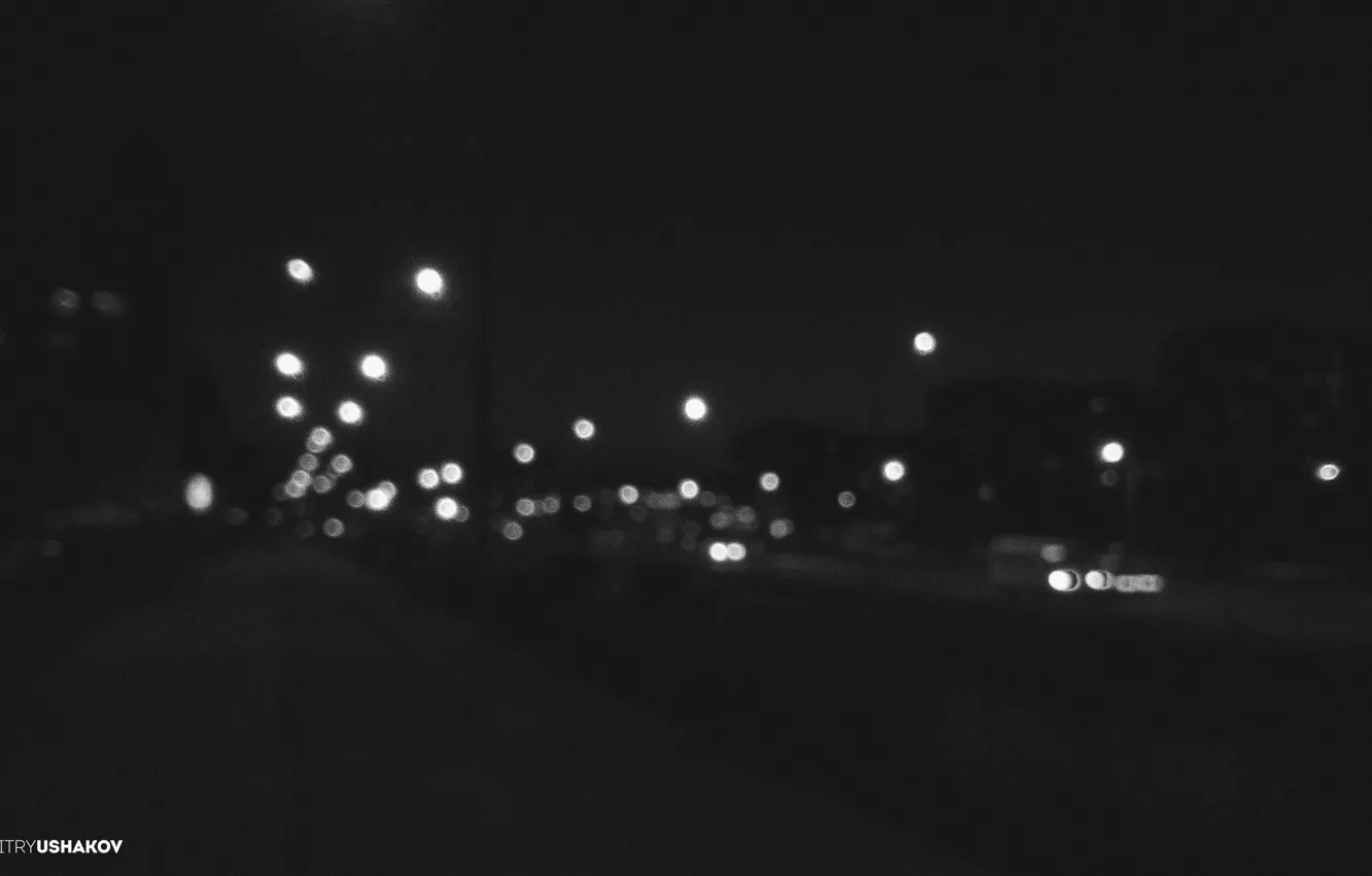 Photo wallpaper machine, night, city, the city, lights, street, lights, cars