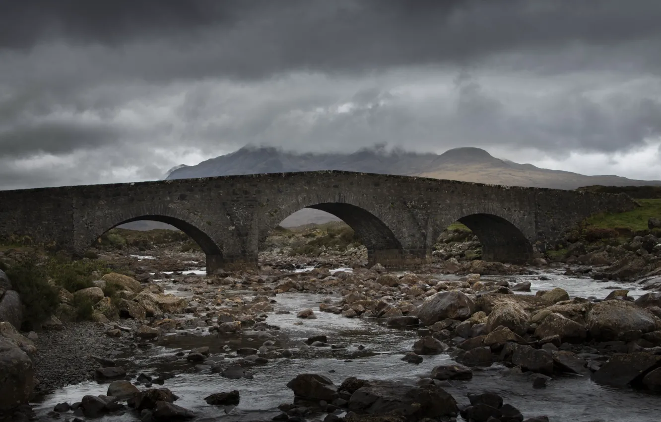 Photo wallpaper bridge, stones, arch