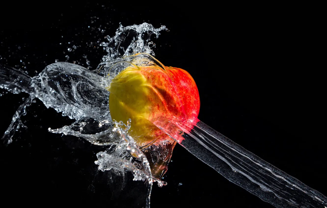 Photo wallpaper apples, fruit, jet