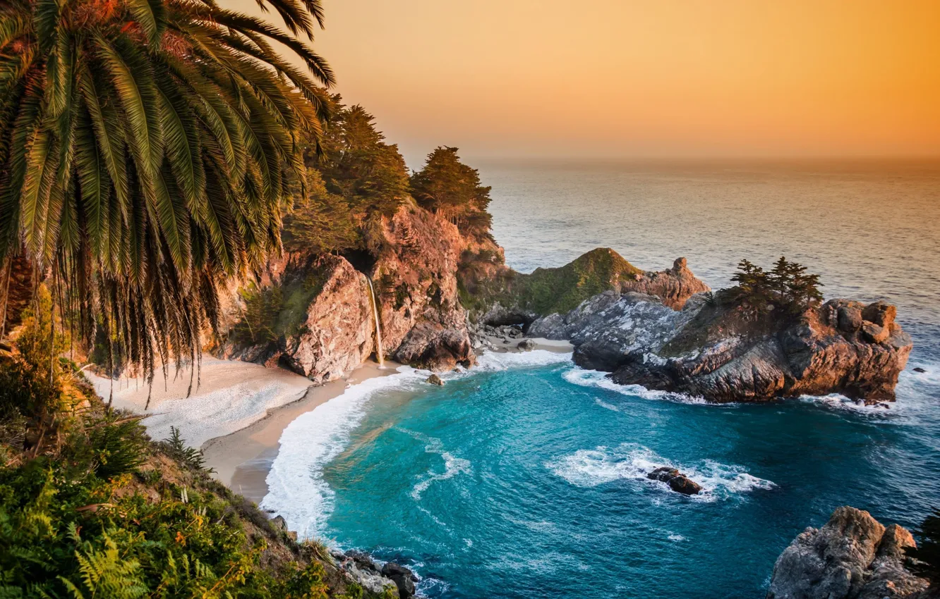 Photo wallpaper California, landscapes, california pacific ocean