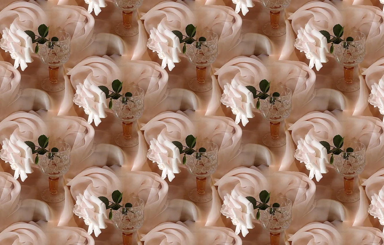 Photo wallpaper background, glass, roses, texture