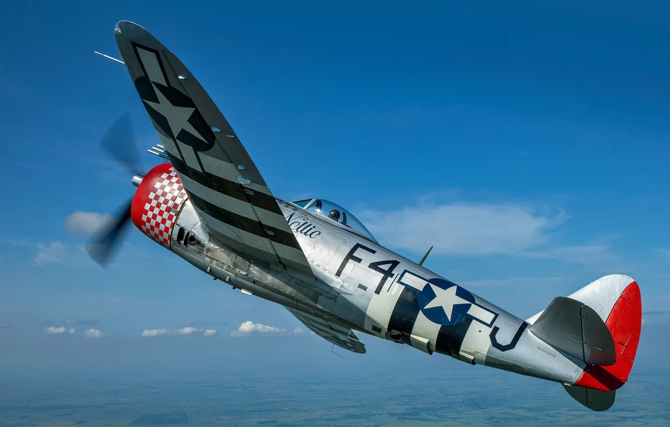 Photo wallpaper Thunderbolt, USAF, fighter-bomber, The second World war, P-47D Thunderbolt, P-47 Thunderbolt, Republic P-47D Thunderbolt