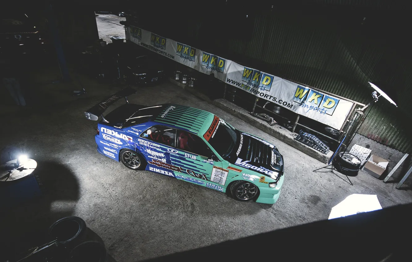 Photo wallpaper garage, drift, toyota, Toyota, chaser, chaser