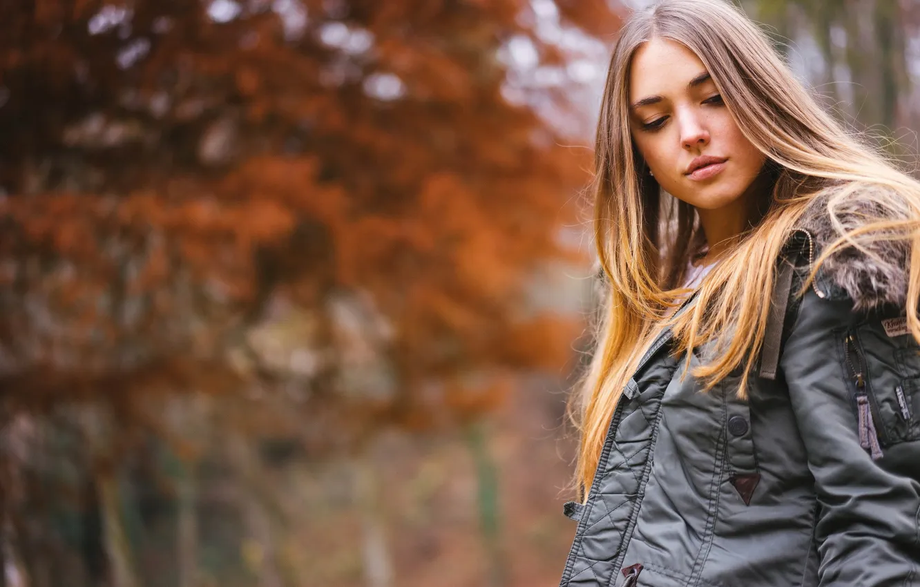 Photo wallpaper look, girl, background