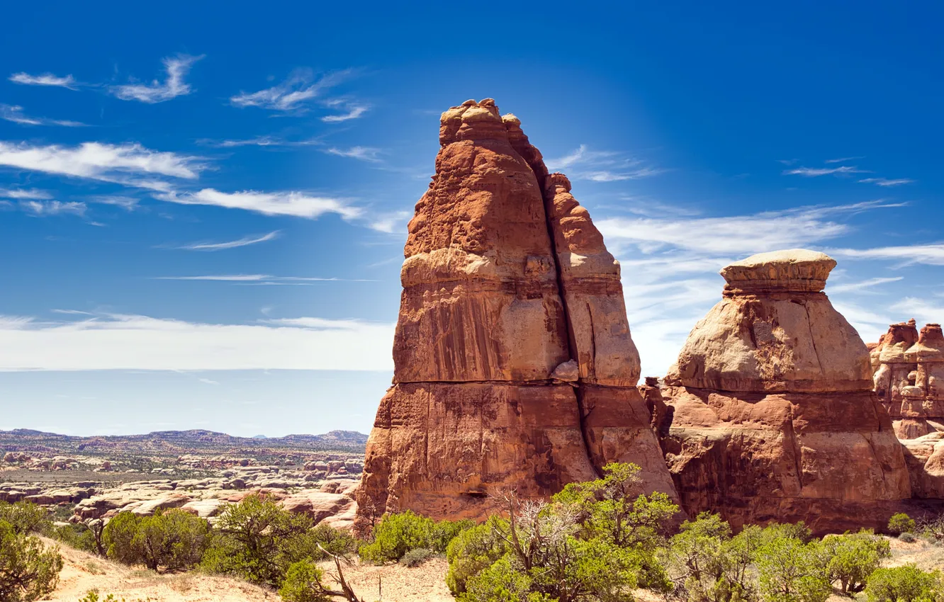 Photo wallpaper USA, USA, Utah, Utah, Canyonlands National Park, Canyonlands national Park, Drought Wilderness
