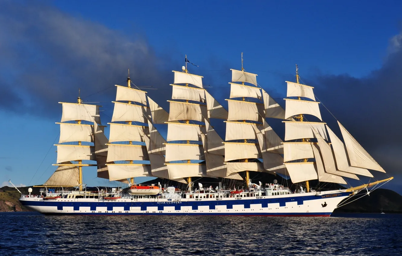 Photo wallpaper sea, photo, ship, sailboat, Royal Clipper