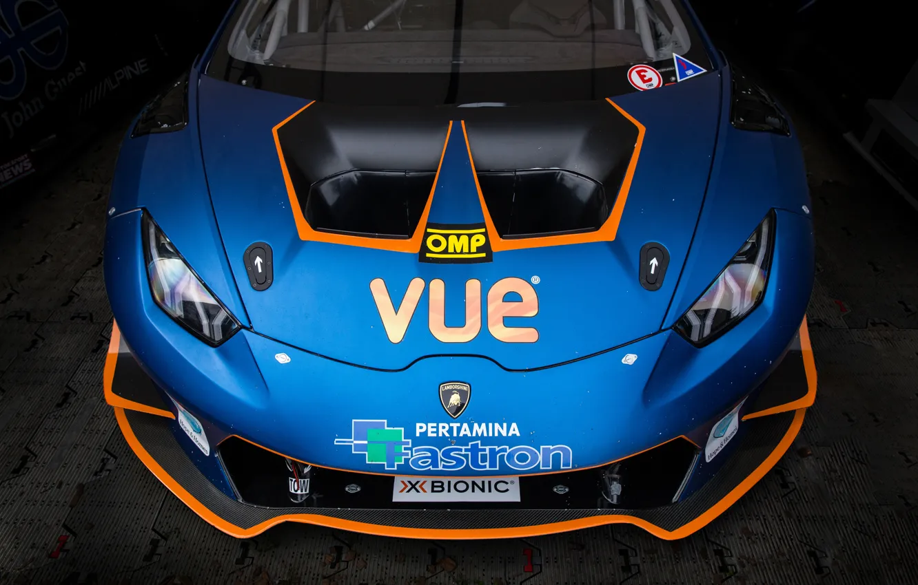 Photo wallpaper car, Lamborghini, blue, race