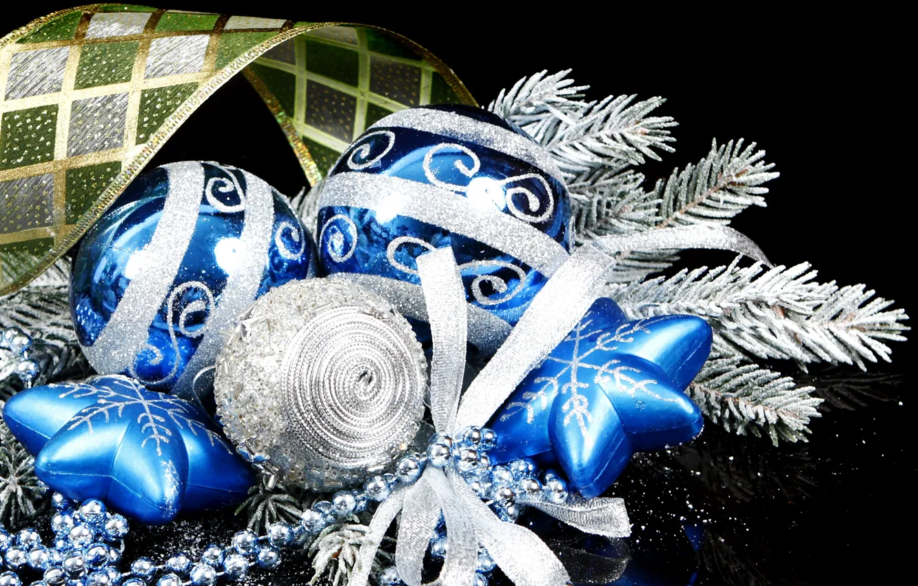 Photo wallpaper balls, decoration, holiday, new year, Christmas, Christmas, New Year