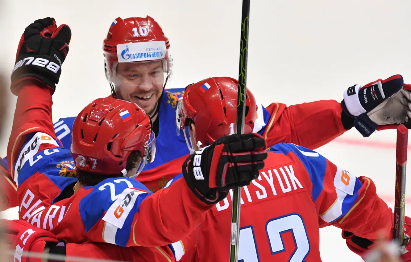 Photo wallpaper joy, Russia, hockey, Russia, Russian, team, hockey, Ice hockey world championship