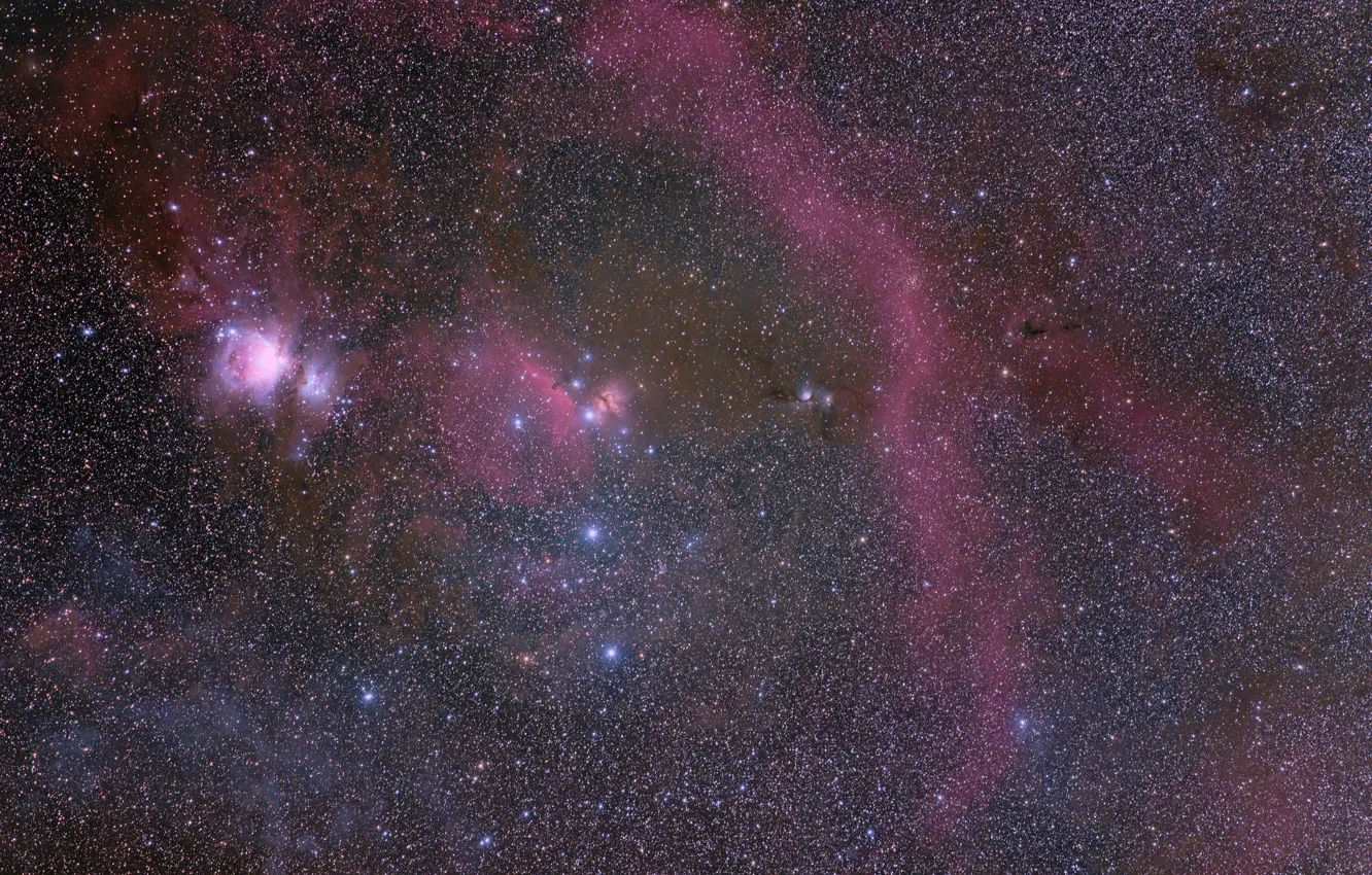 Photo wallpaper space, stars, the Orion nebula