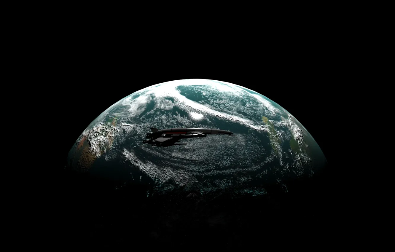 Photo wallpaper mass effect, render, normandy, ship, Max, take earth back, 3Ds, SR1