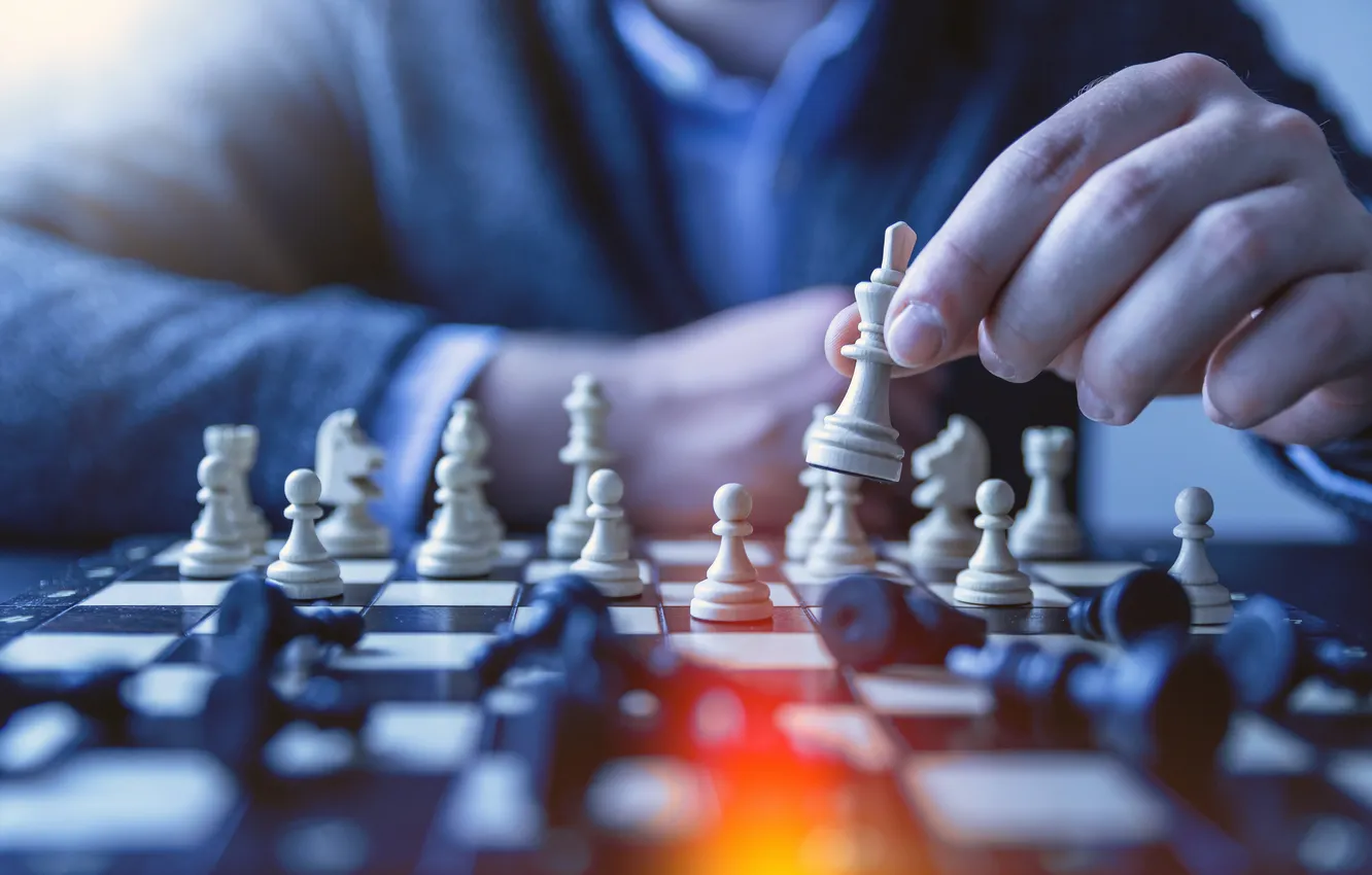 Photo wallpaper chess, king, Strategy