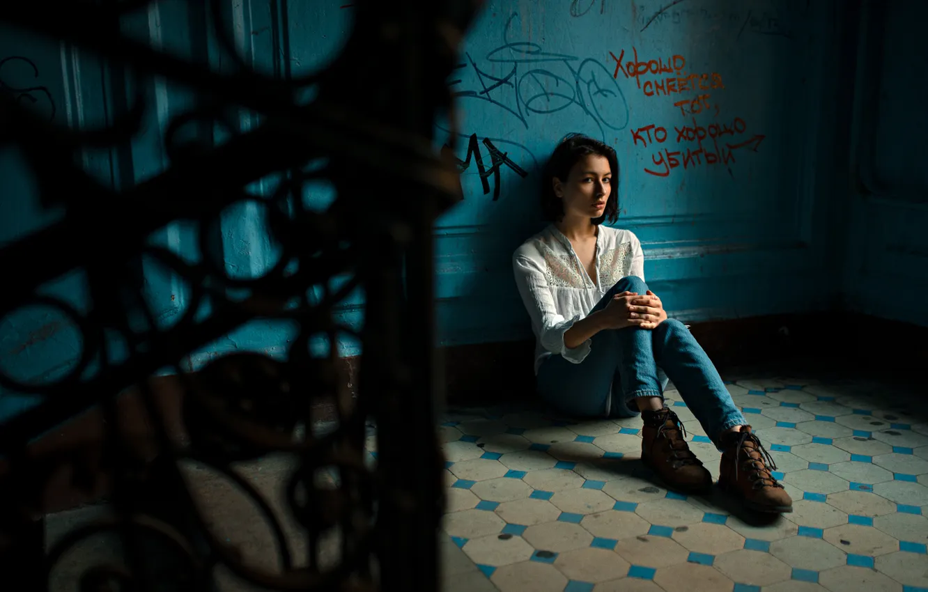 Photo wallpaper model, photoshoot, Alexander Strelkov