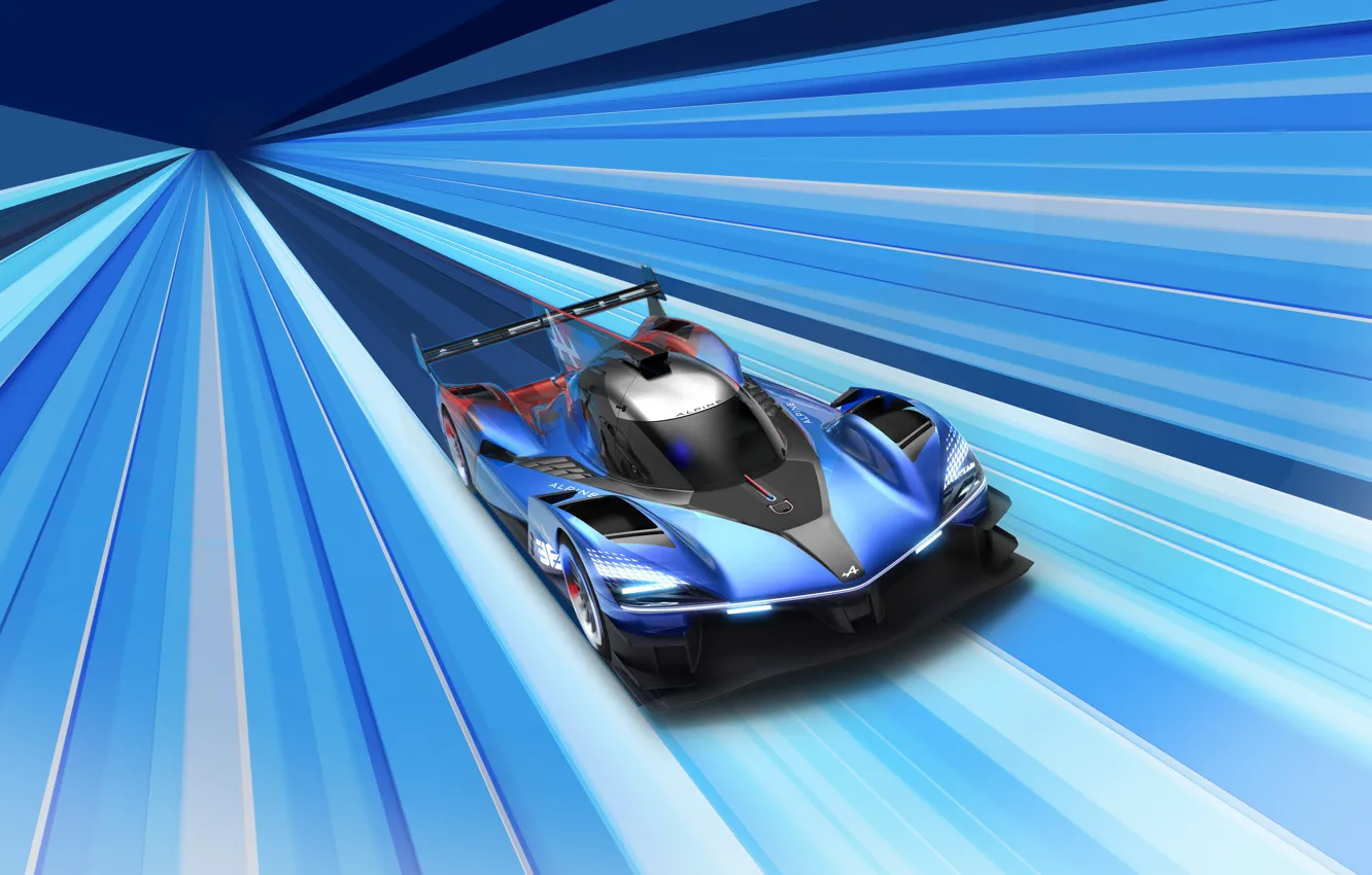 Photo wallpaper blue, Alpine, Alpine A424_β Prototype, A424