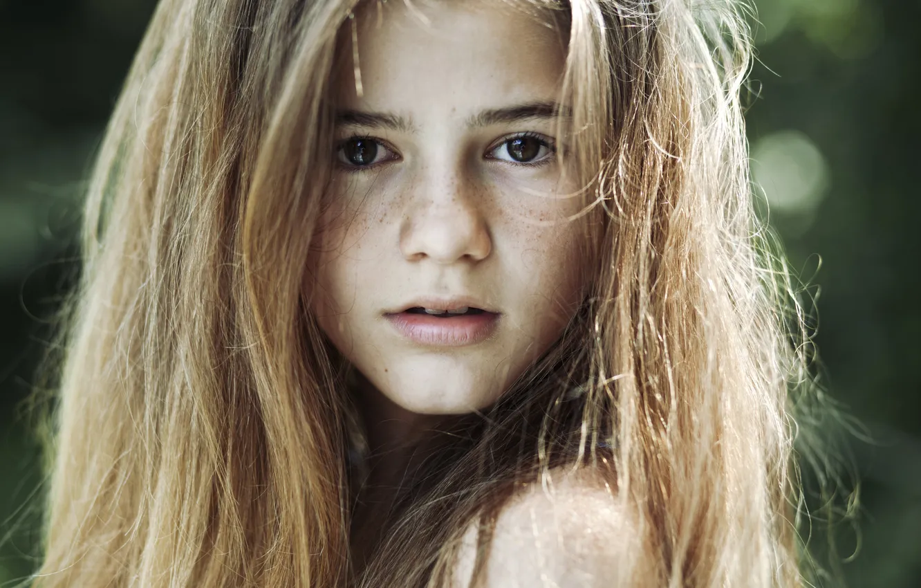 Photo wallpaper hair, child, girl