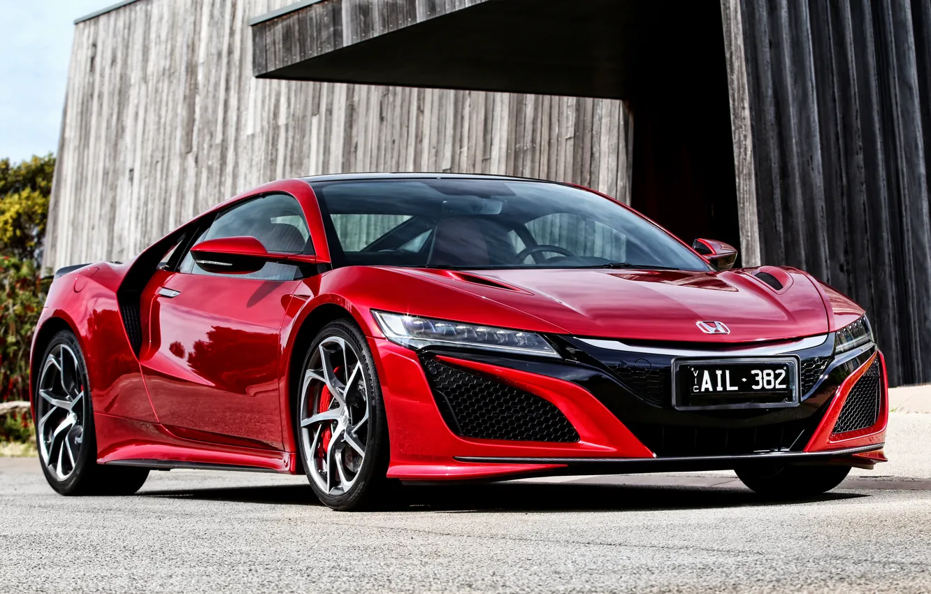 Photo wallpaper supercar, Honda, red, Honda, NSX