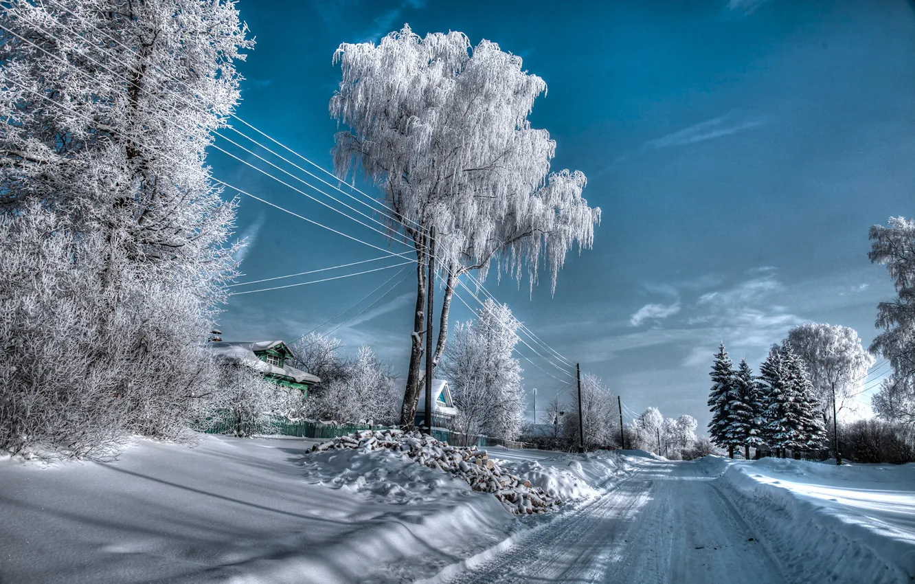 Photo wallpaper Winter, Russia, Landscapes