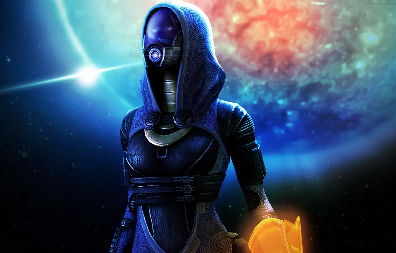 Photo wallpaper mask, alien, mass effect, bioware, tali, quarian, Glubinny Zorah nar Rayya, Tali'Zorah