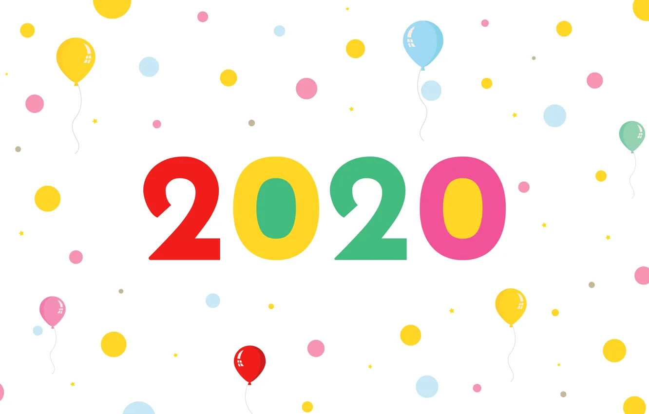 Photo wallpaper balls, vector, 2020