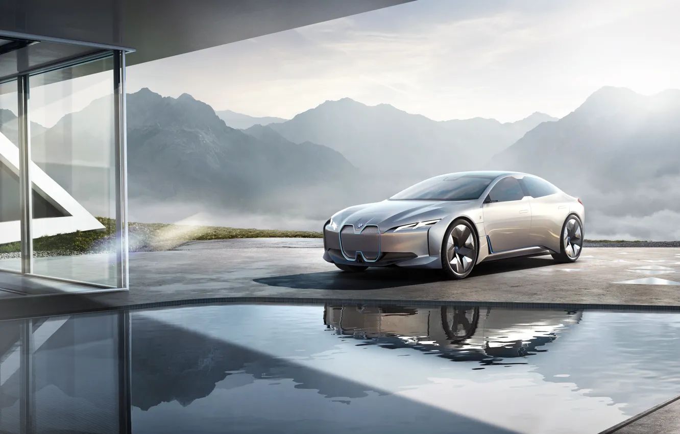 Photo wallpaper Concept, BMW, The concept, Sedan, German, Electric, 2021, The city car of the future
