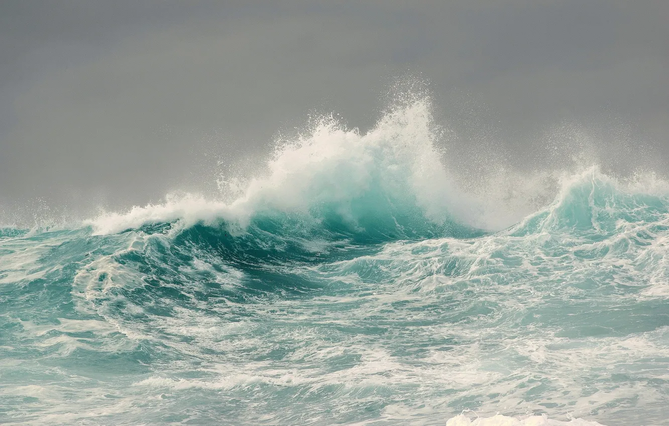 Photo wallpaper sea, wave, storm, France, France, Brittany, Brittany