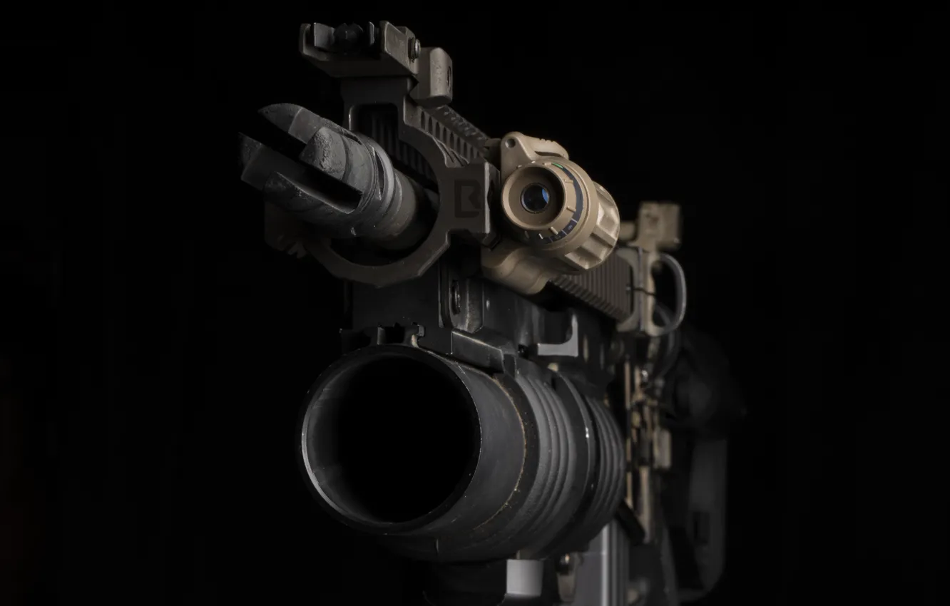 Photo wallpaper the barrel, machine, grenade launcher, M203