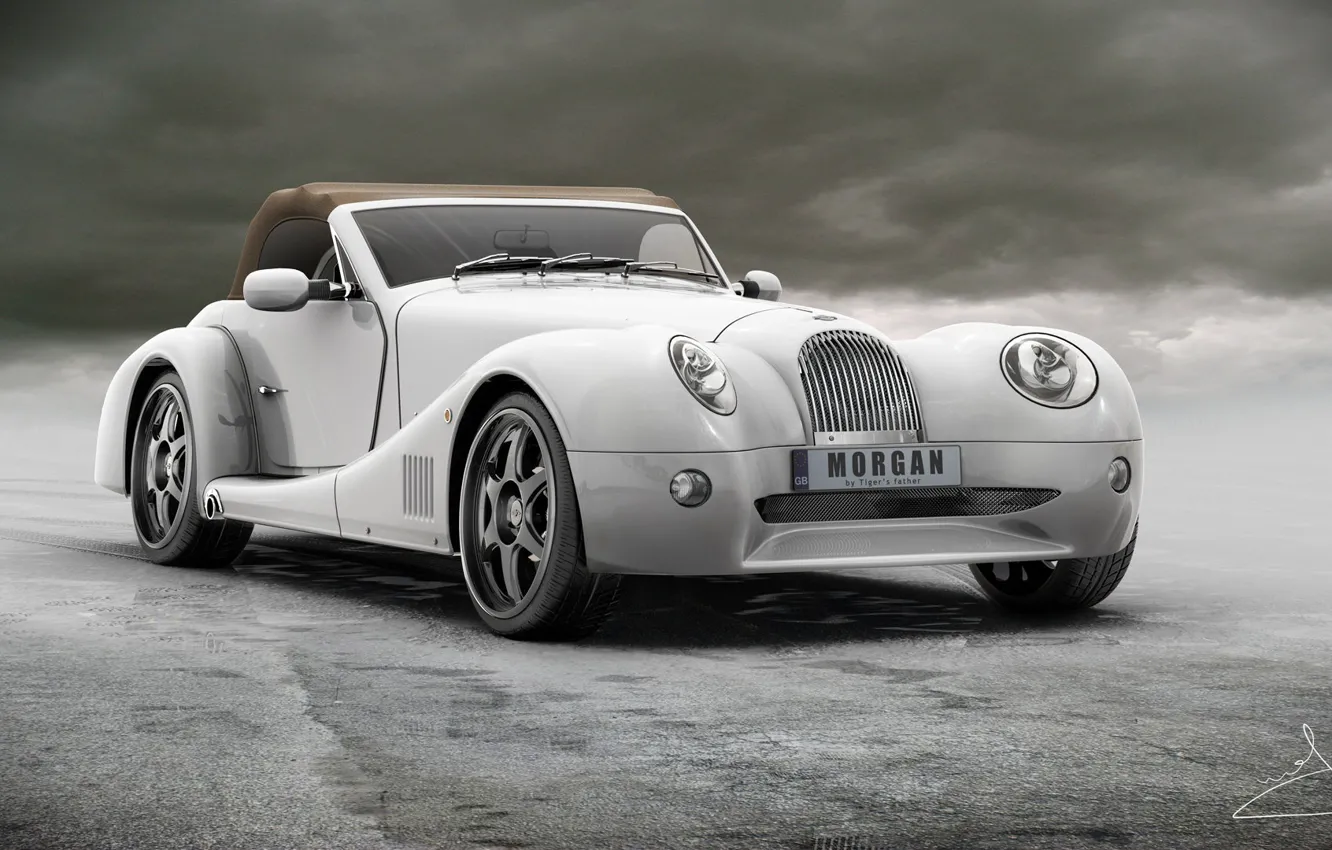 Photo wallpaper road, car, Morgan Aero 8 custom