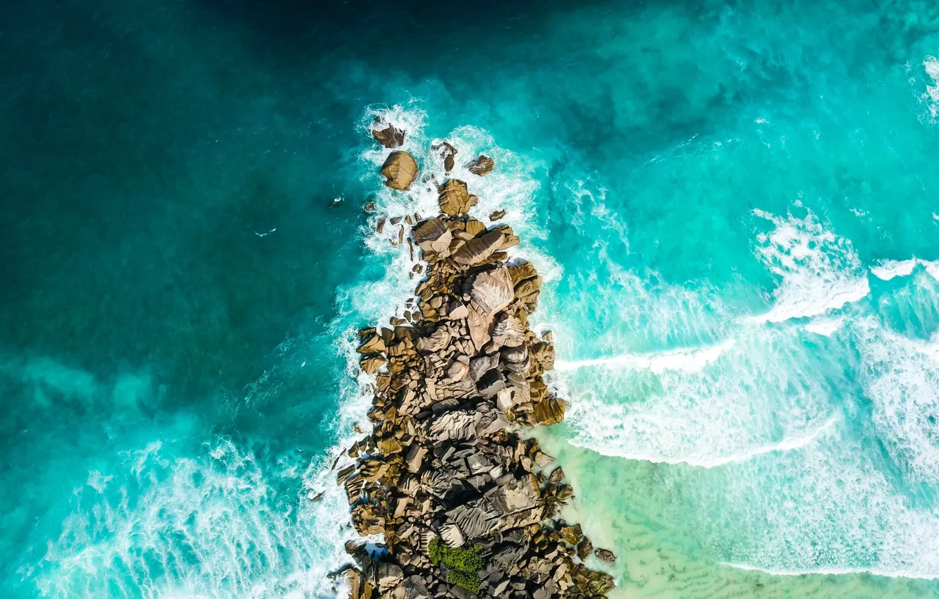 Photo wallpaper sea, stones, Seychelles, Ans Coco