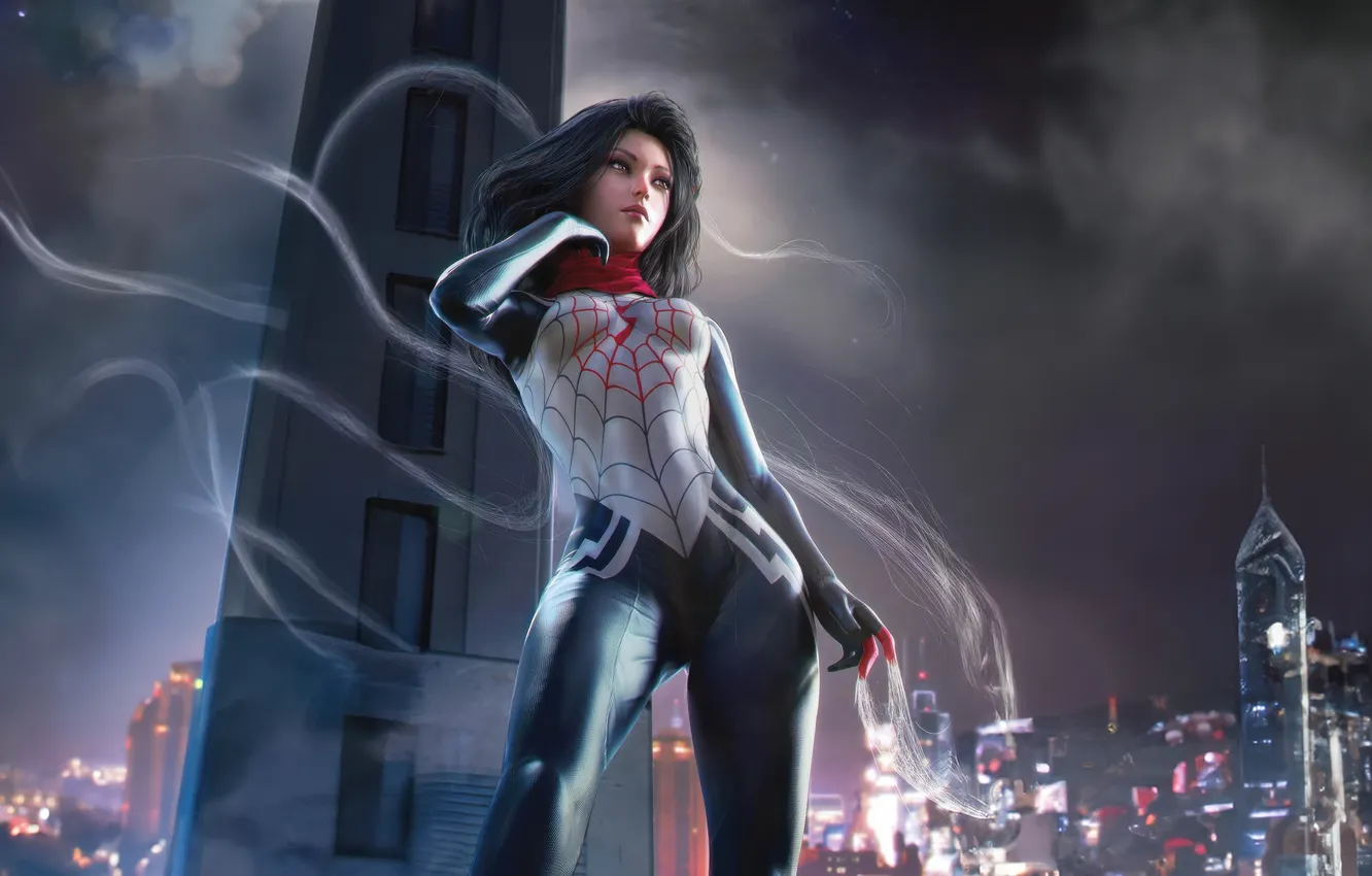 Photo wallpaper Action, silk, Swings