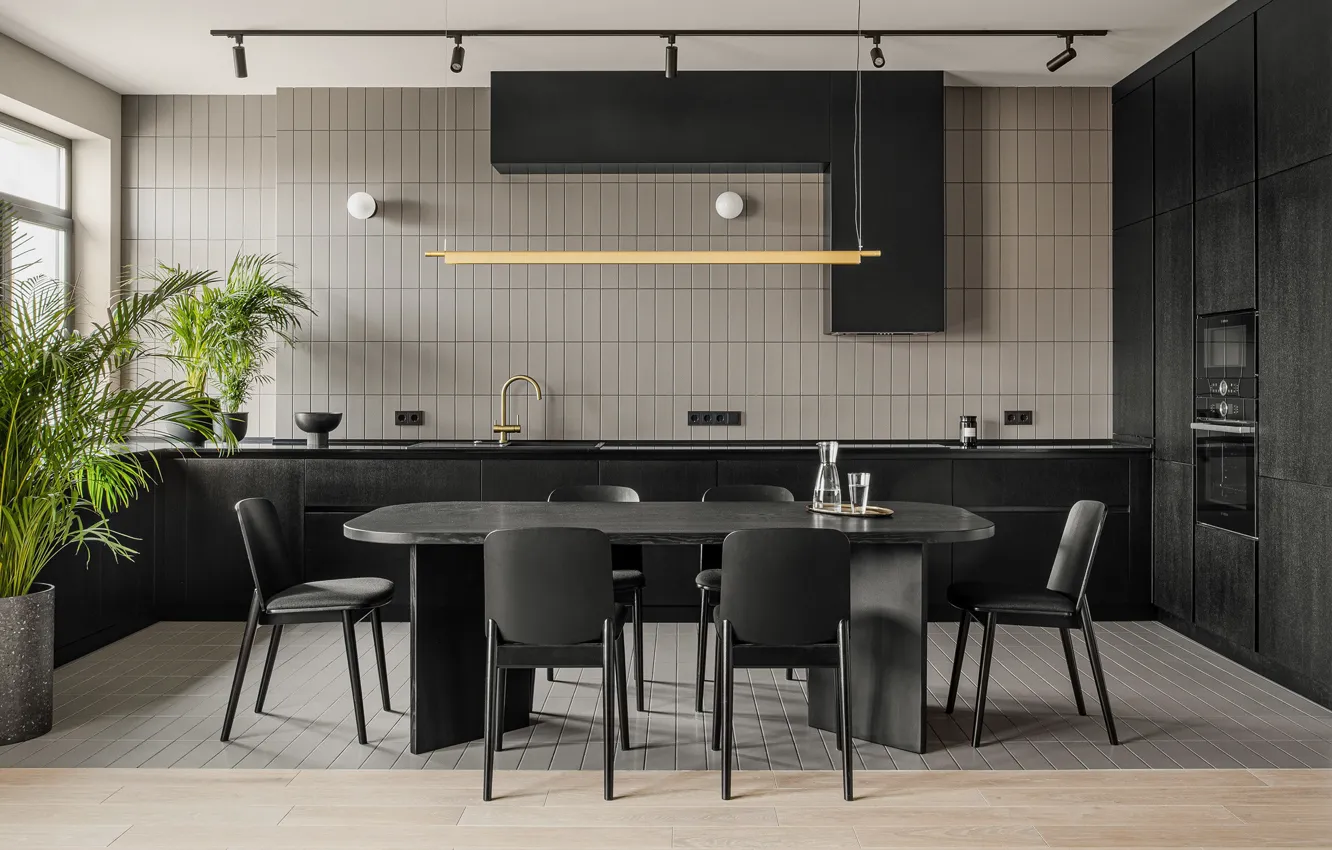 Photo wallpaper design, style, interior, kitchen, Ukraine, Kiev, Ukraine, dining room