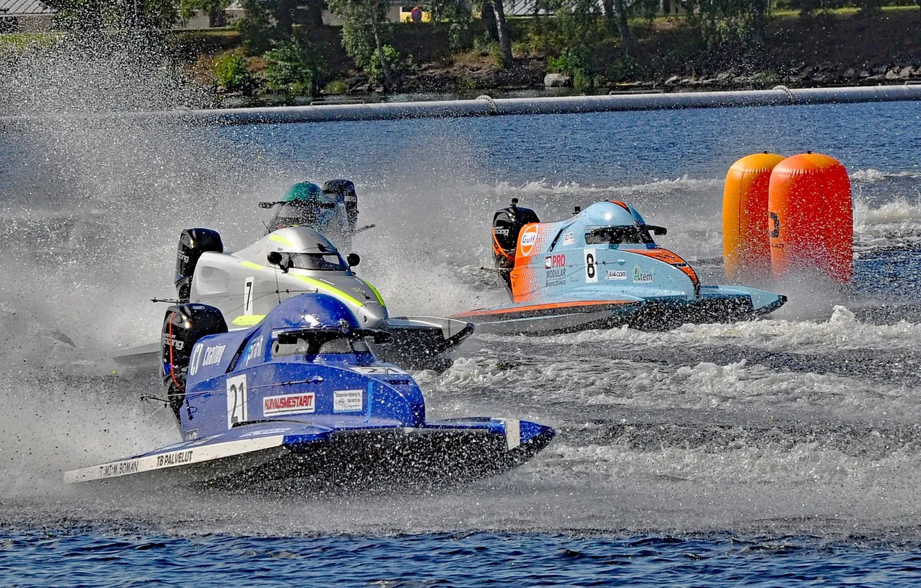 Photo wallpaper race, boat, speed