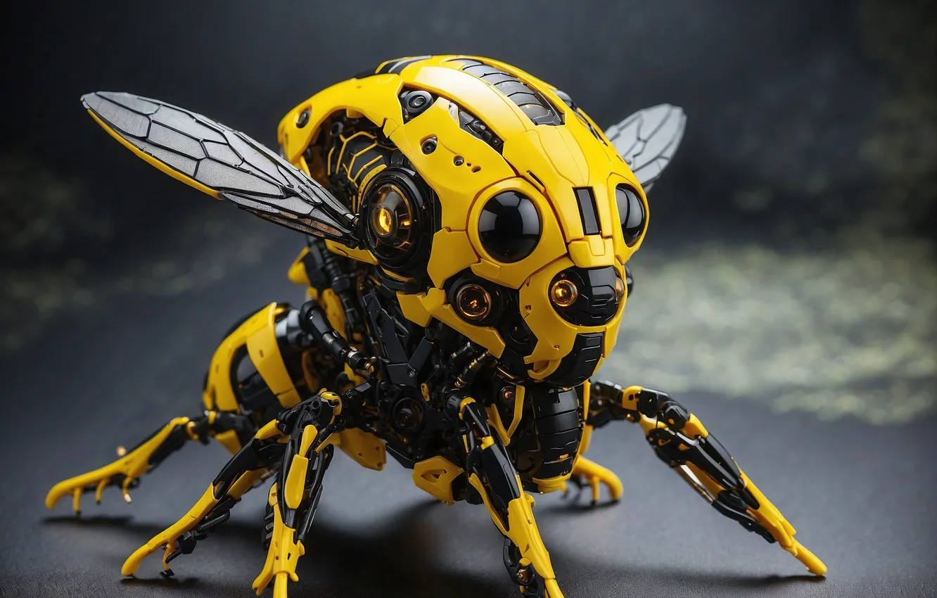 Photo wallpaper future, robot, technology, insect, AI art