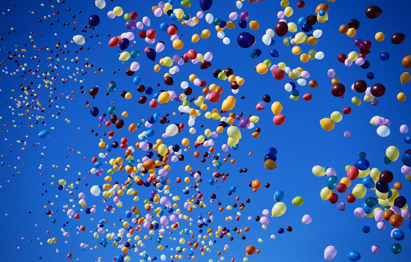 Photo wallpaper balls, balloons, The sky, colorful