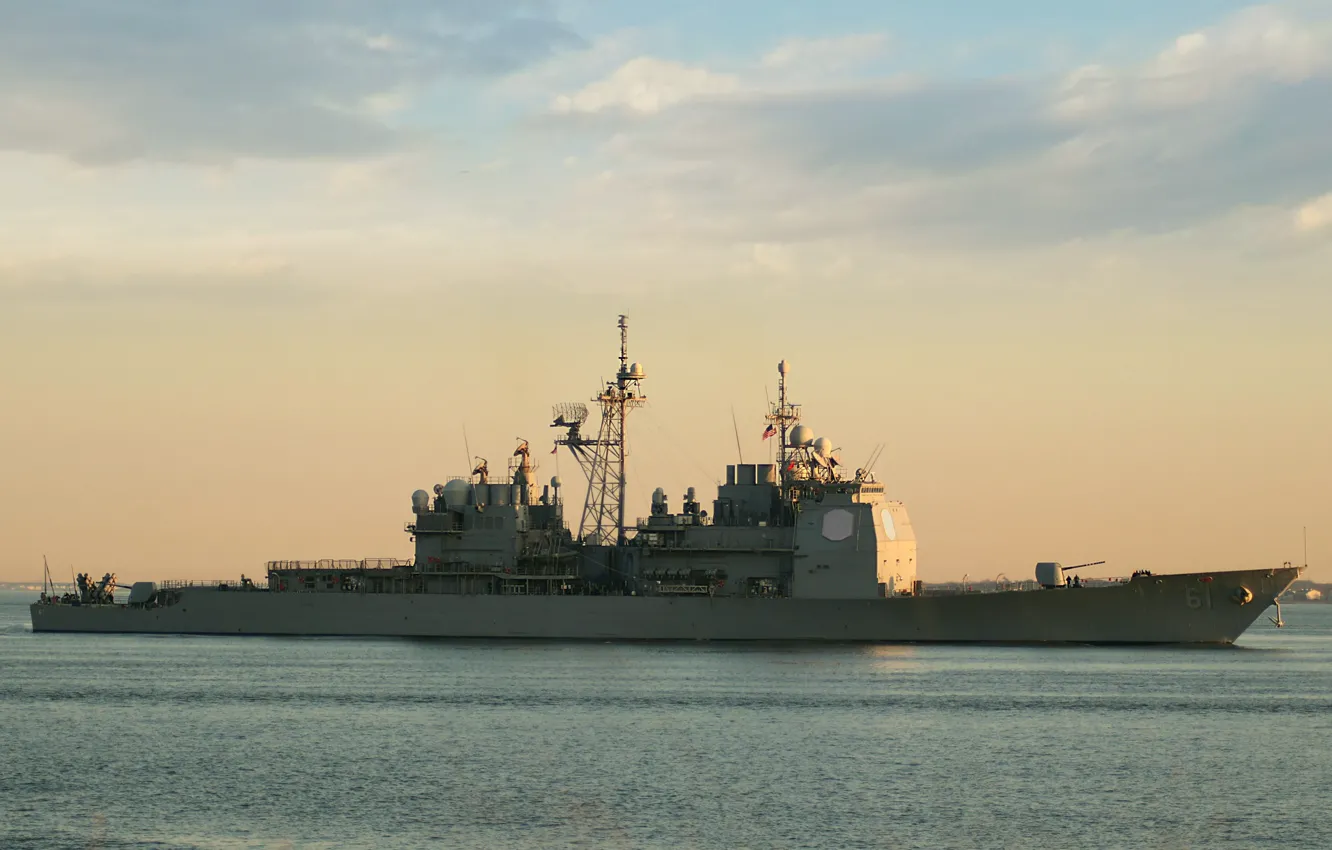 Photo wallpaper US NAVY, missile cruiser, USS Monterey, CG-61