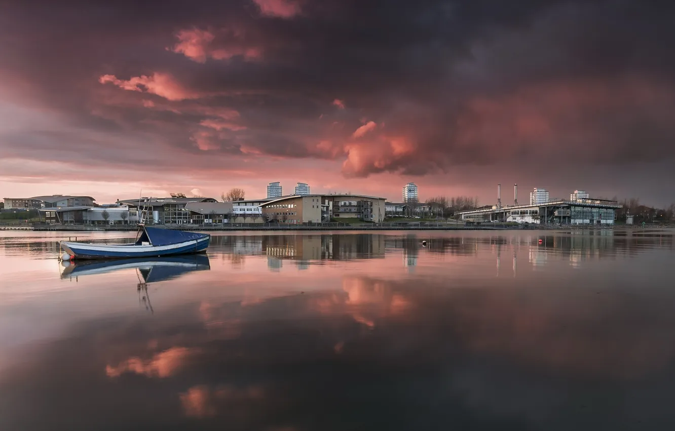 Photo wallpaper the city, river, Sunderland
