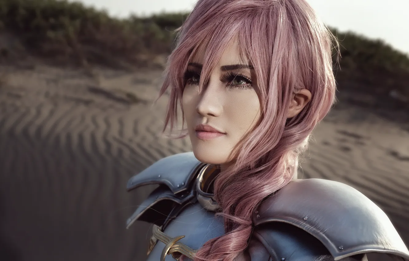 Photo wallpaper girl, face, hair, color, costume, cosplay