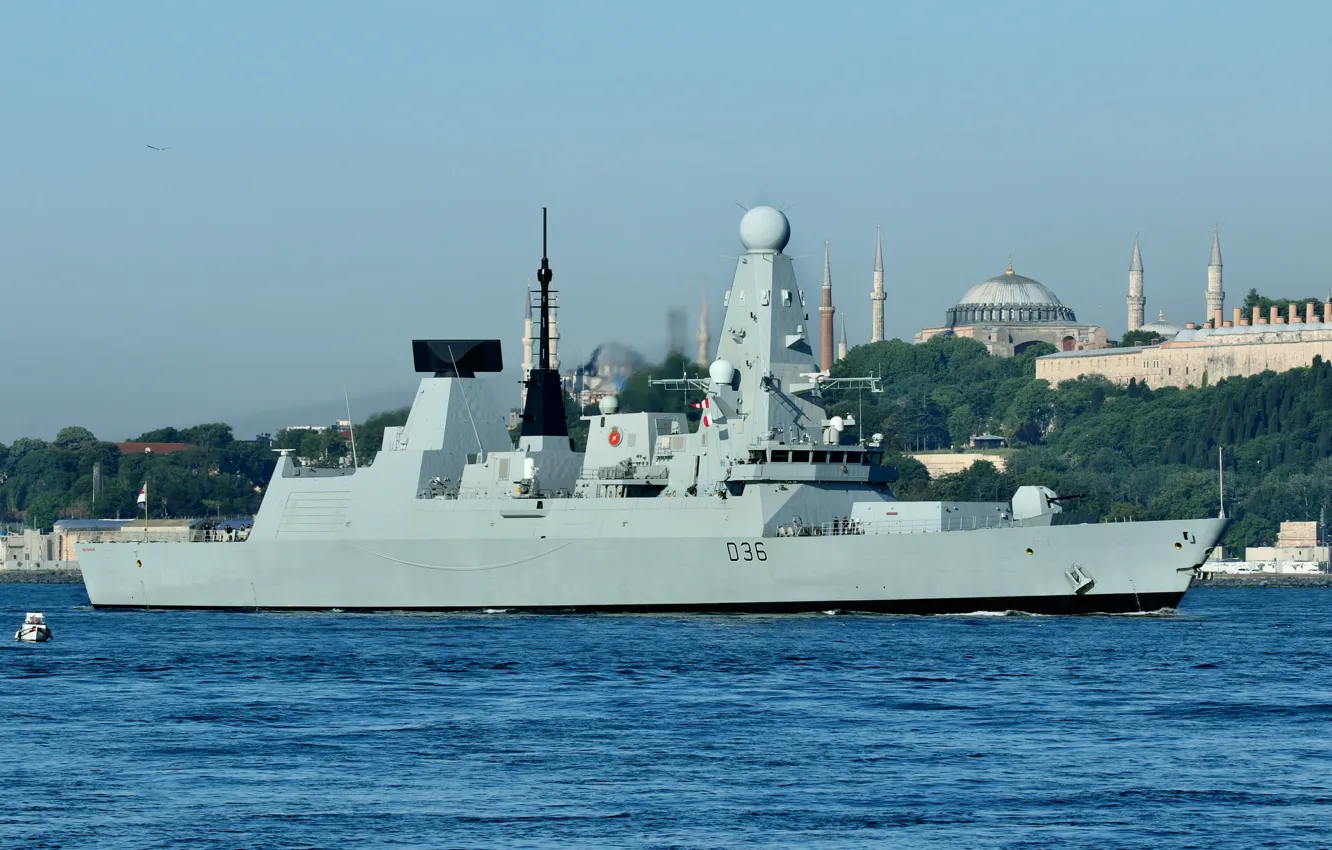 Photo wallpaper Strait, destroyer, HMS Defender