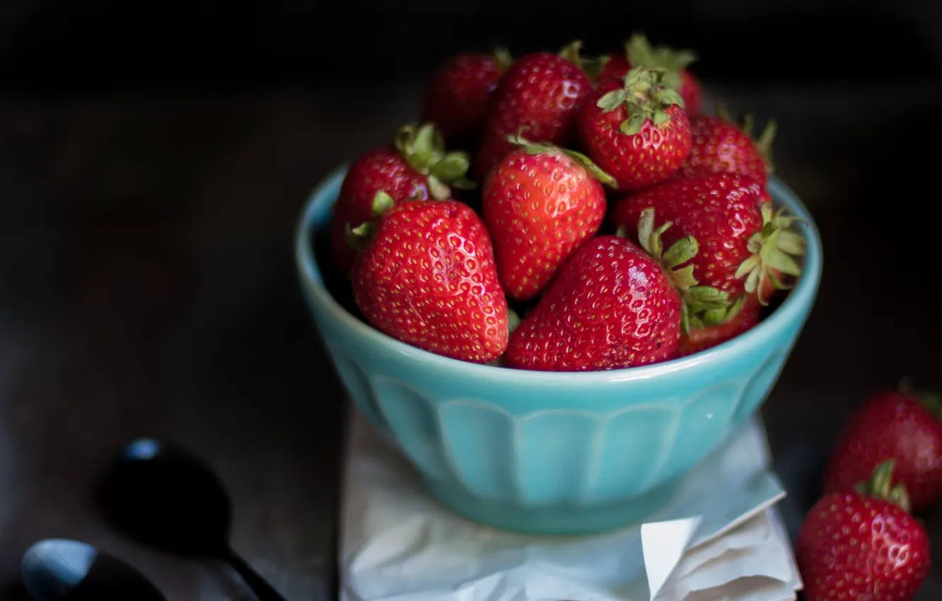 Photo wallpaper berries, strawberry, juicy