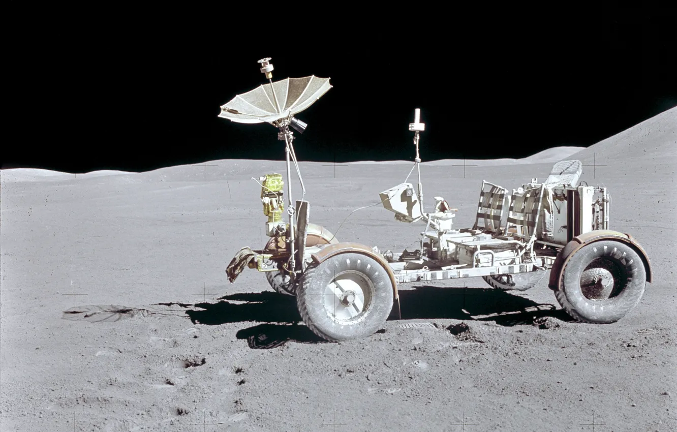 Photo wallpaper space, Wallpaper, the moon, NASA, lunar vehicle