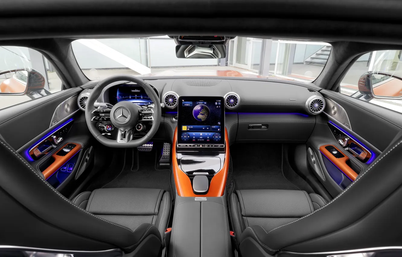 Photo wallpaper coupe, interior, Mercedes, Performance, AMG, Mercedes-AMG, Mercedes-AMG GT 63 S E Performance, 2024