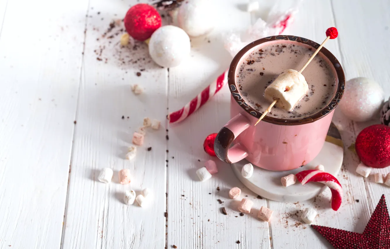 Photo wallpaper decoration, new year, Christmas, mug, Christmas, cup, New Year, decoration