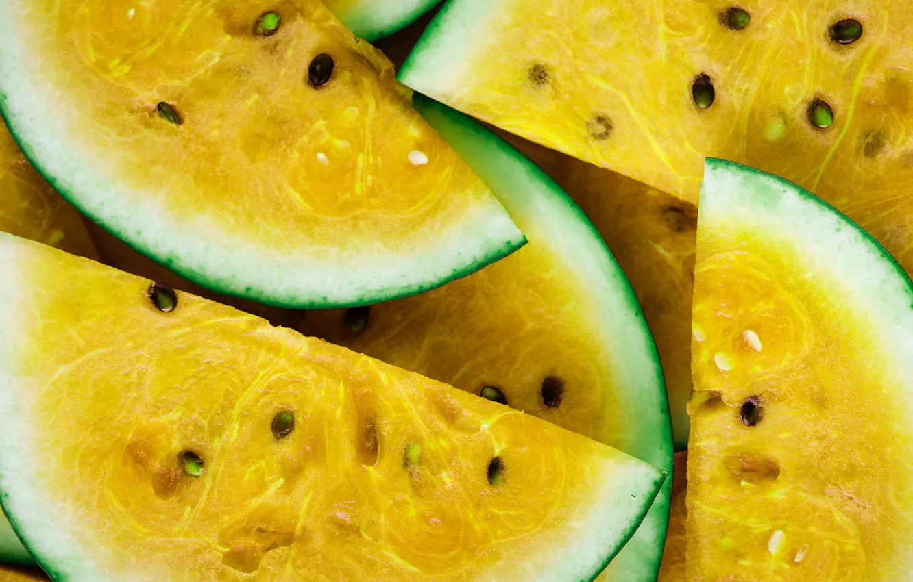 Photo wallpaper yellow, taste, watermelon