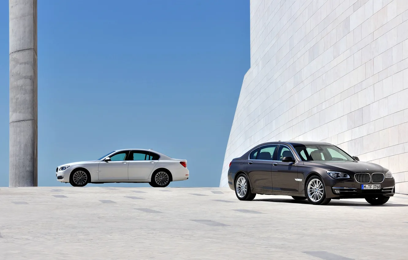 Photo wallpaper machine, auto, grey, black, two, BMW, BMW, day