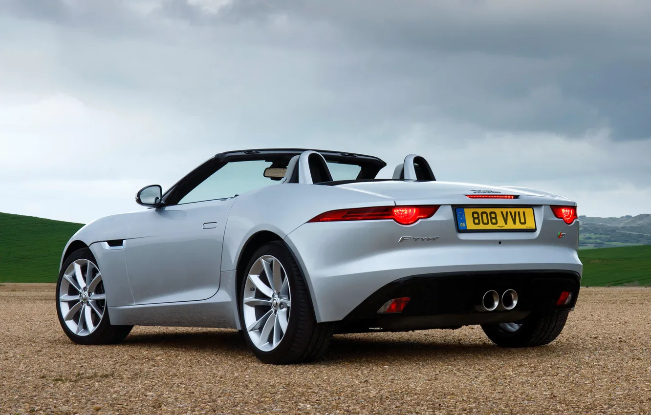 Photo wallpaper auto, Jaguar, Jaguar, back, F-Type