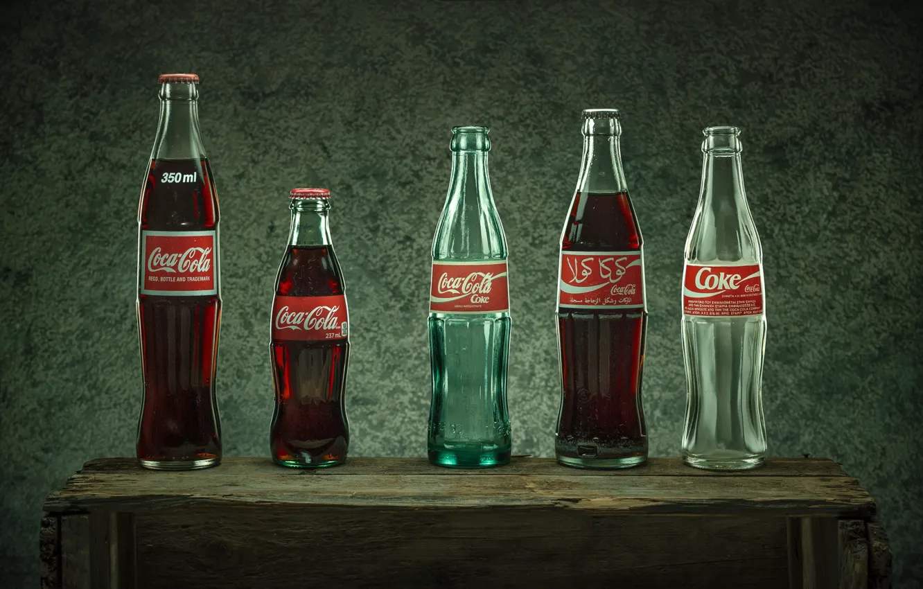 Photo wallpaper bottle, drink, coca cola