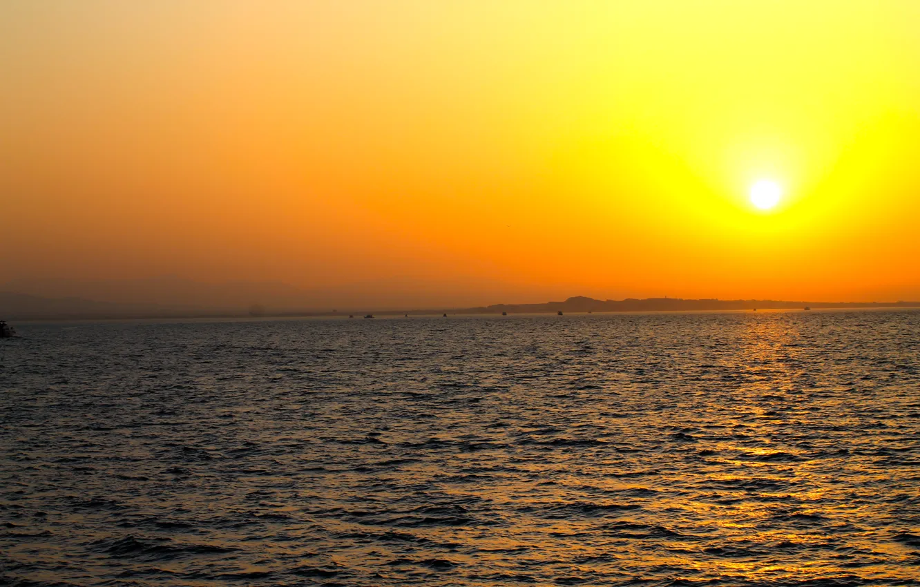 Photo wallpaper Sunset, Sea, Summer, Egypt, Sands