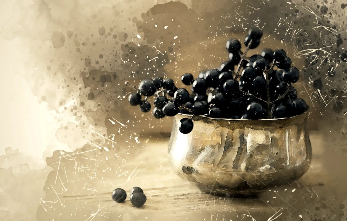 Photo wallpaper berries, background, figure