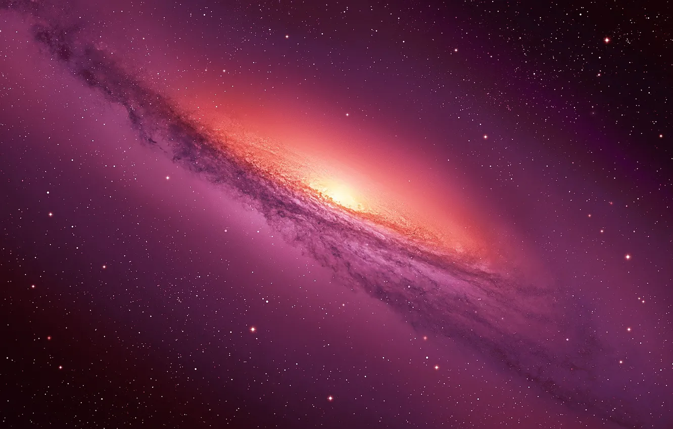 Photo wallpaper Purple, Stars, Space, Galaxy